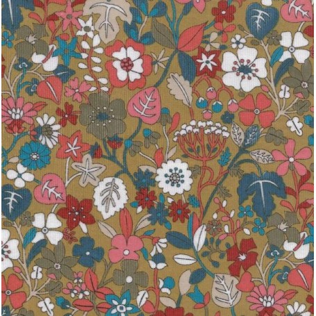 velours fleurs fond moutarde Dashwood 